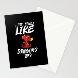Dragon Head Funny Cute Fantasy Creature Stationery Card