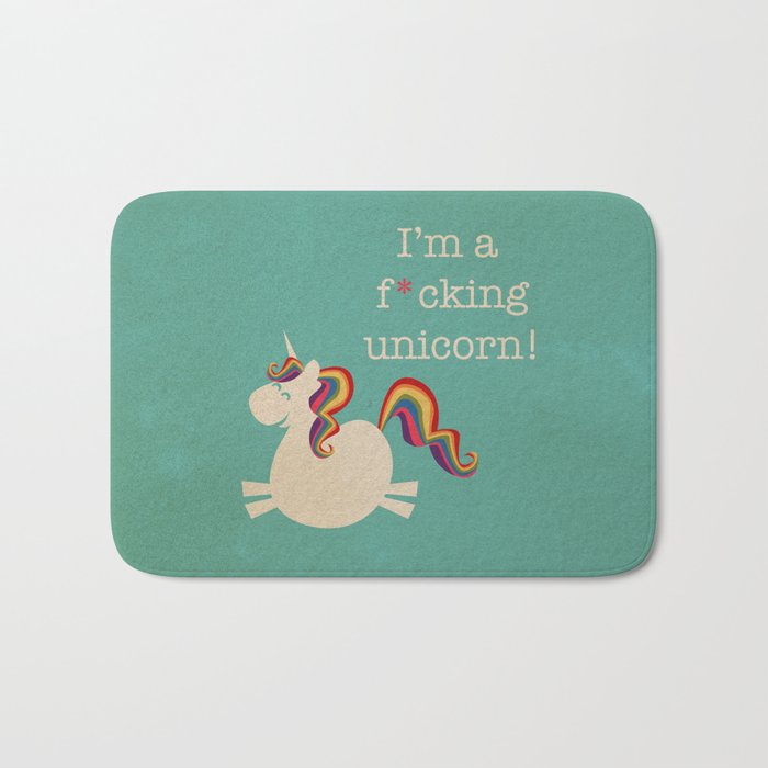 Unicorn - I'm a maturely speaking unicorn!!! Bath Mat