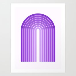 Purple tone boho mid century modern arch Art Print