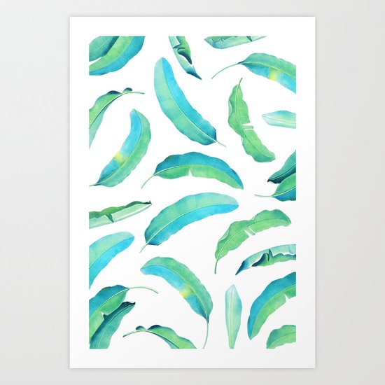 Turn Over a New Banana Leaf #society6 buyart #bananaleaves Art Print
