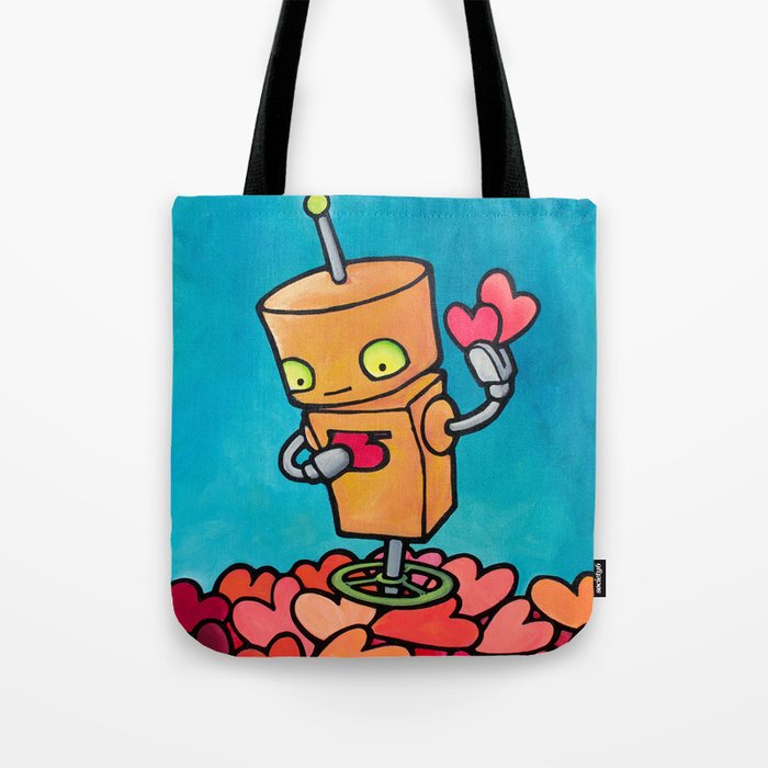 Robot - Fill Up Your Heartbox Tote Bag
