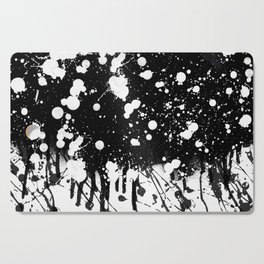 Black and White Splatter Paint  Cutting Board