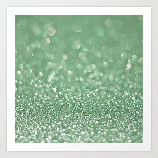 Seafoam bokeh Art Print