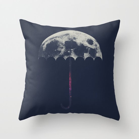 Space Umbrella Throw Pillow
