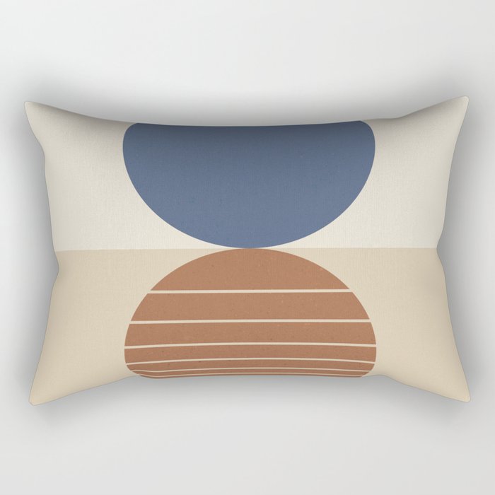 Abstraction_SUNRISE_SUNSET_BLUE_EARTH_HORIZON_POP_ART_0128A Rectangular Pillow
