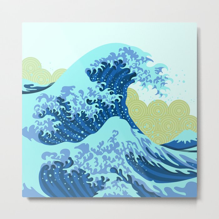 Beautiful Asian Japanese Origami Paper Tidal Wave Pattern Art