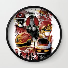 Tokusatsu Assemble's COLOR Wall Clock | Jiraya, Black Kamen Rider, Superheroes, Cartoon, Metalheroes, Oldcartoon, Juspion, Cybercops, Masked Rider, Drawing 