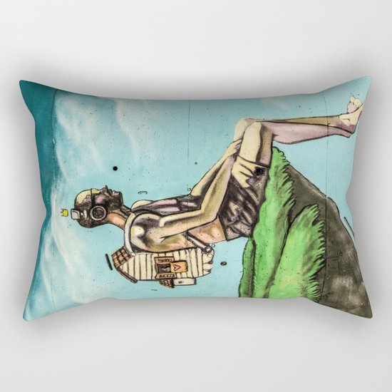 Man on the rock 5 Rectangular Pillow