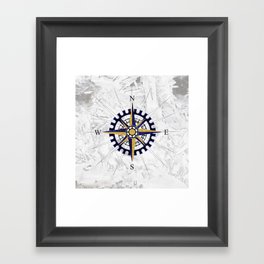 Ice Compass Framed Art Print