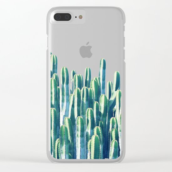 Cactus V2 #society6 #decor #fashion #tech #designerwear Clear iPhone Case