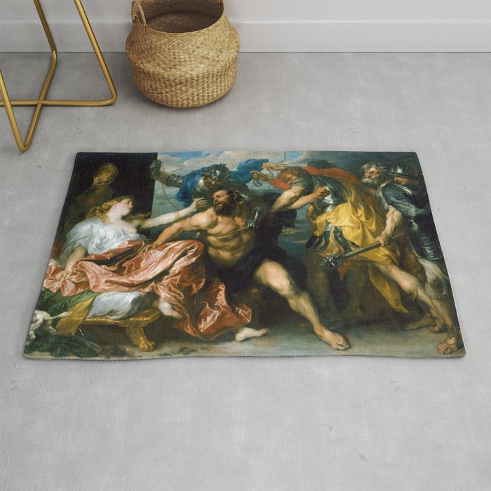 Samson and Delilah by Anthony van Dyck (1630) Rug