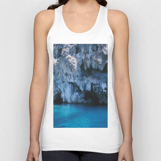 NATURE'S WONDER #3 - BLUE GROTTO #art #society6 Unisex Tank Top