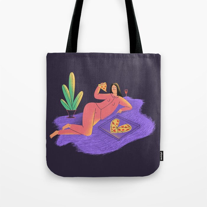 lovely pizza lady Tote Bag