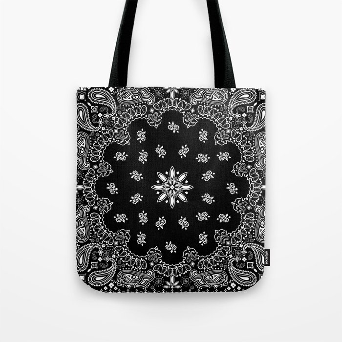 black and white bandana pattern Tote Bag by martaolgaklara | Society6