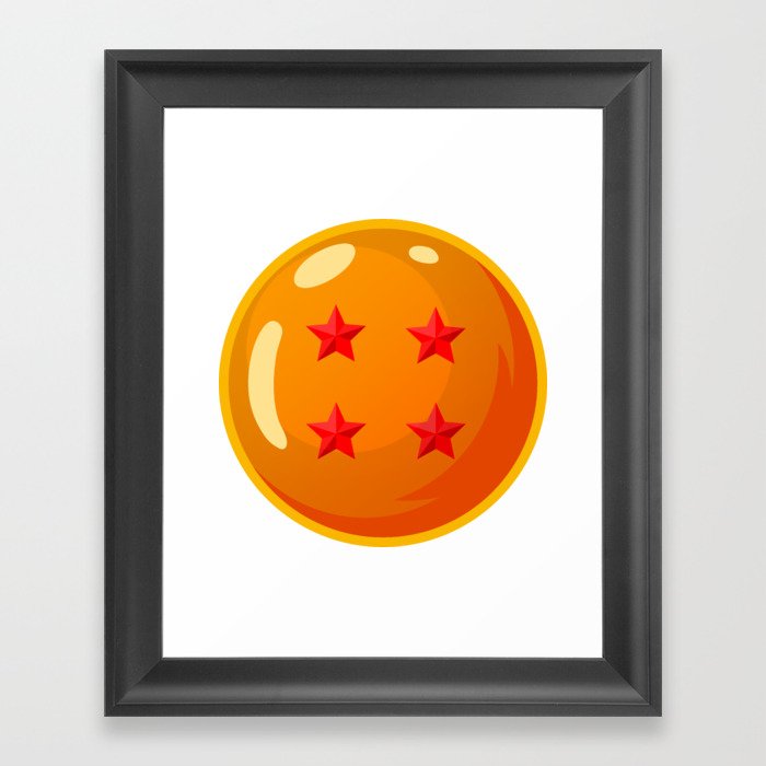 Dragonball 4 Star Ball Framed Art Print By Tridaak Society6