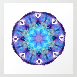 Infinite Wisdom - Colorful Blue Mandala Art Art Print
