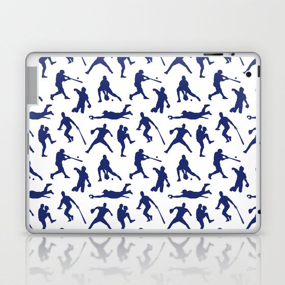 Blue Baseball Players Laptop & iPad Skin