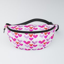 Pink Paper Hearts Pattern Fanny Pack