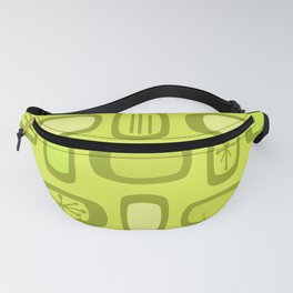 Midcentury MCM Rounded Rectangles Chartreuse Fanny Pack