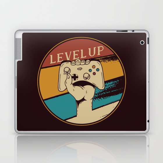 Level Up Vintage Gaming Laptop & iPad Skin