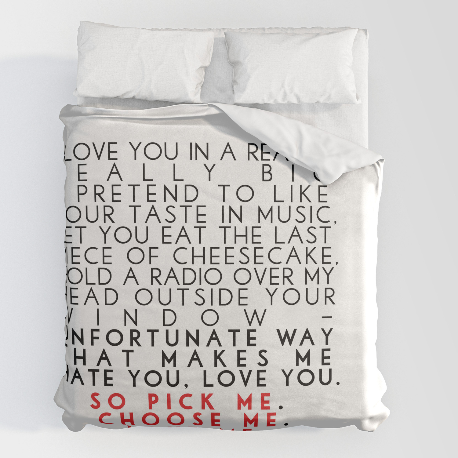 Grey S Anatomy Pick Me Choose Me Love Me Duvet Cover By Frankiecope Society6