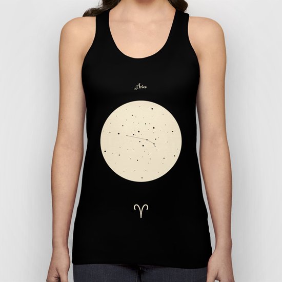 Aries - Black Unisex Tank Top