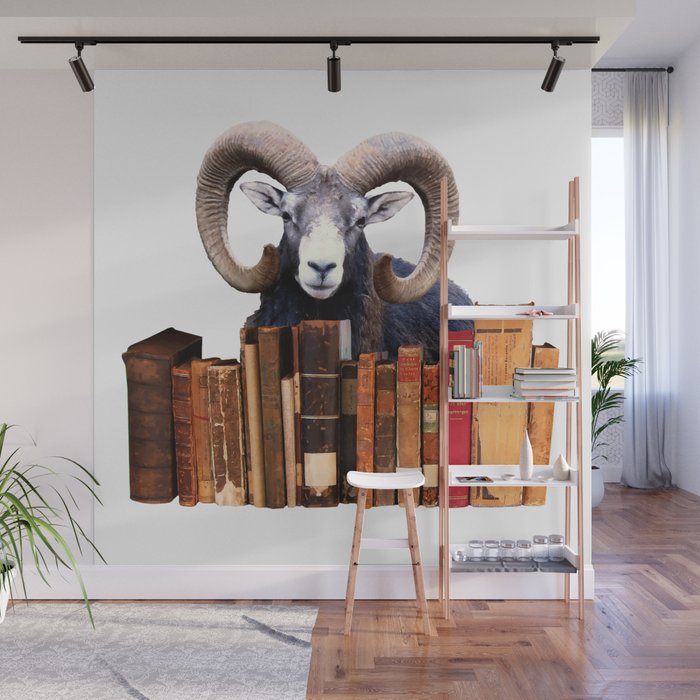 Aries - Old Books Wall Mural
