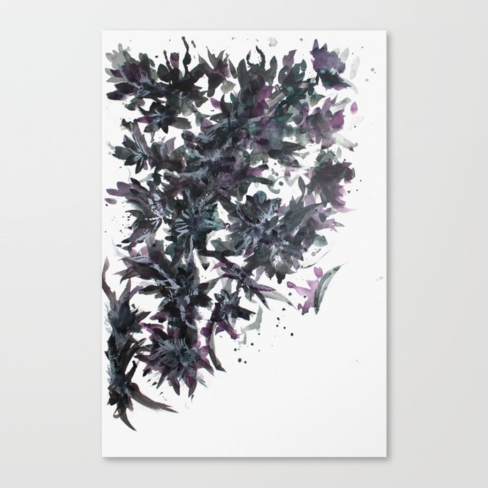 Midnight Trees Abstract Painting Canvas Print By Paigering Society6