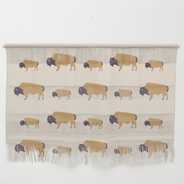 Bison And Baby (Autumn) Wall Hanging