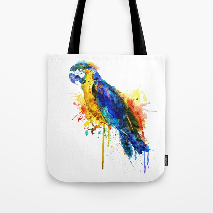 Parrot Watercolor Tote Bag