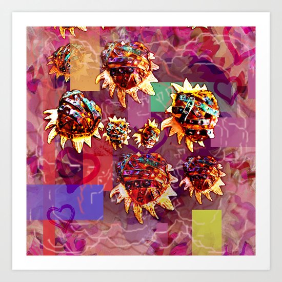 Milagros Heart Falling Art Print