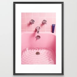 Pink Bathtub Framed Art Print