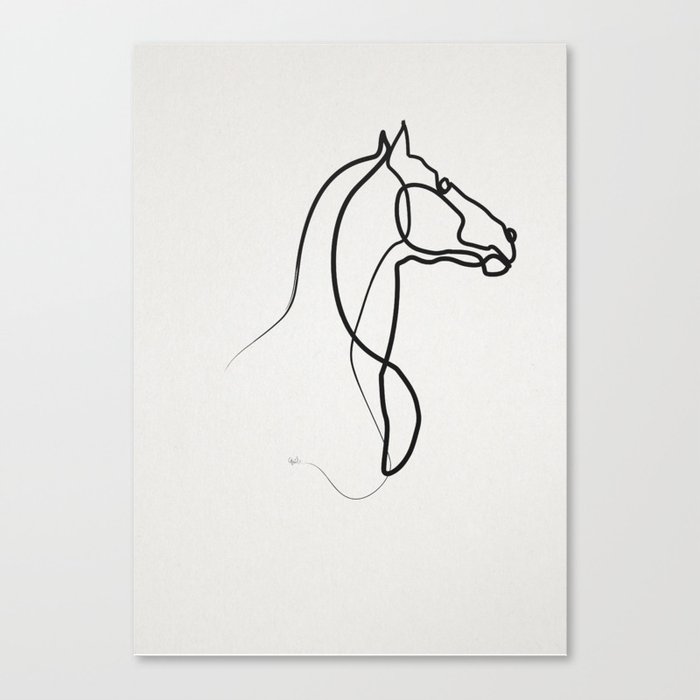 oneline Horse 0301 Canvas Print