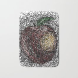 Apple Digital Scribble Bath Mat | Apple, Art, Scribbleart, Drawing, Digital, Scribbledrawing, Scribble, Other, Impressionism, 511Arts 