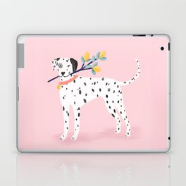 Dalmatian with Lemon Tree in Pink Laptop & iPad Skin