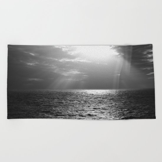 Black and White Sea Beach Towel