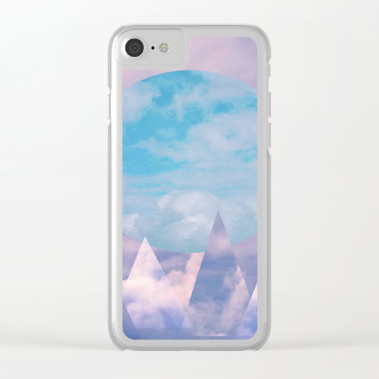 Clouds and Mountains Clear iPhone Case