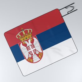 Flag of Serbia - Serbian Flag Picnic Blanket