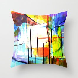 Modern Abstract Art Throw Pillow