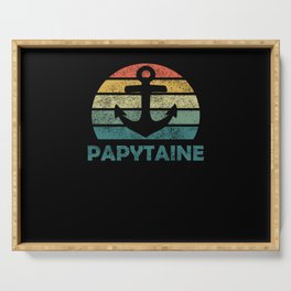 Papytaine Fathers Day Best Papa Anchor Serving Tray