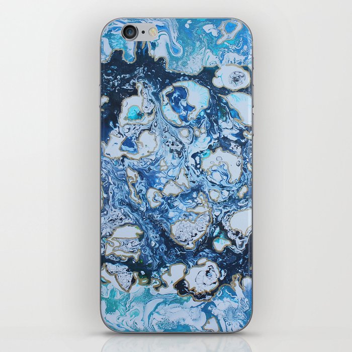 Marbled Blue Universe iPhone Skin