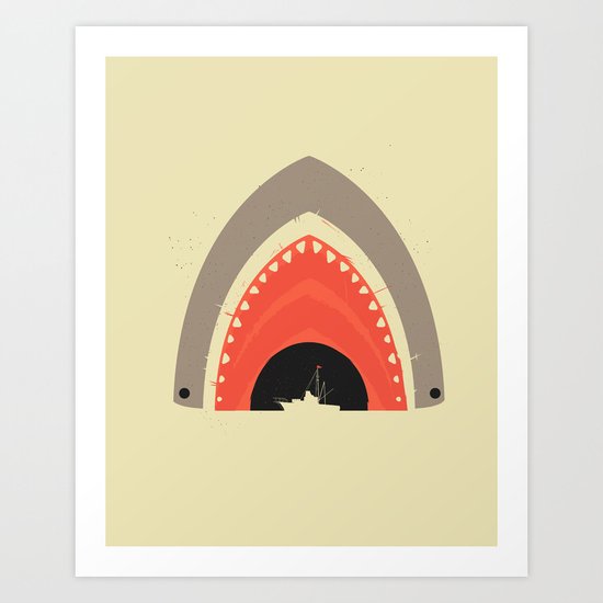 Great White Bite Art Print