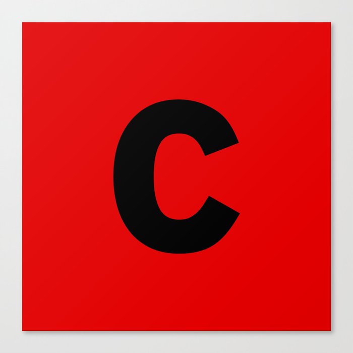 letter C (Black & Red) Canvas Print
