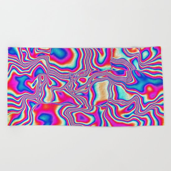 INTO THE GROOVE Beach Towel