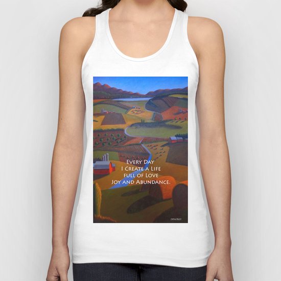 Love, Joy and Abundance Mantra - Cynthia Price Painting Unisex Tank Top