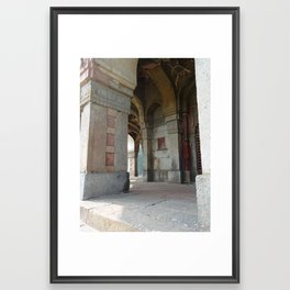 lodhi garden pillar delhi india Framed Art Print
