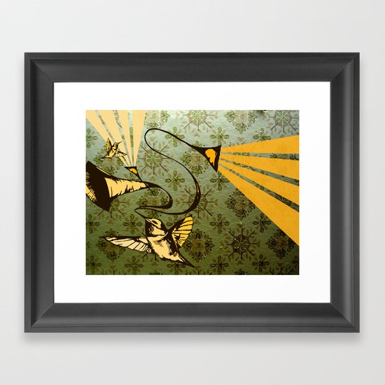 analog zine - song bird Framed Art Print