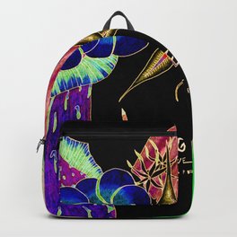 Jungle, glow in the dark Backpack | Colored Pencil, Perfume, Venus Fly Trap, Jungle, Bananaleaf, Pitcherplant, Drawing, Banana Leaf, Orchids, Venusflytrap 