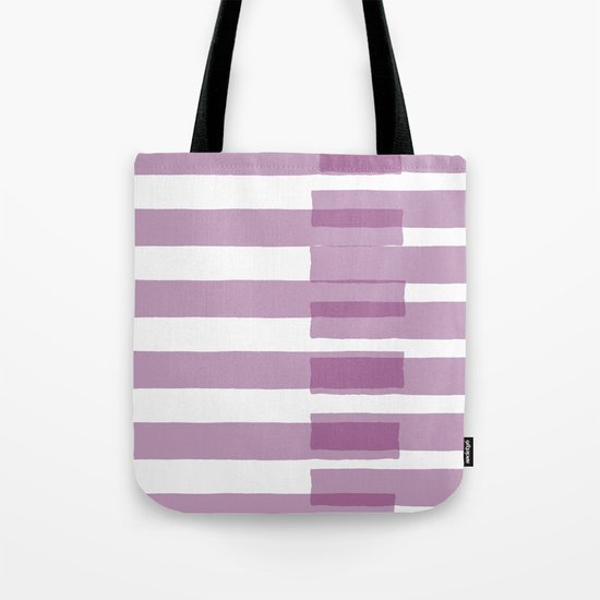 Big Stripes in Purple Tote Bag
