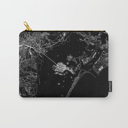 Venice Black Map Carry-All Pouch | Streetmap, Venicemap, Map, Travel, Black, Simple, Vector, Modern, Italy, Italian 